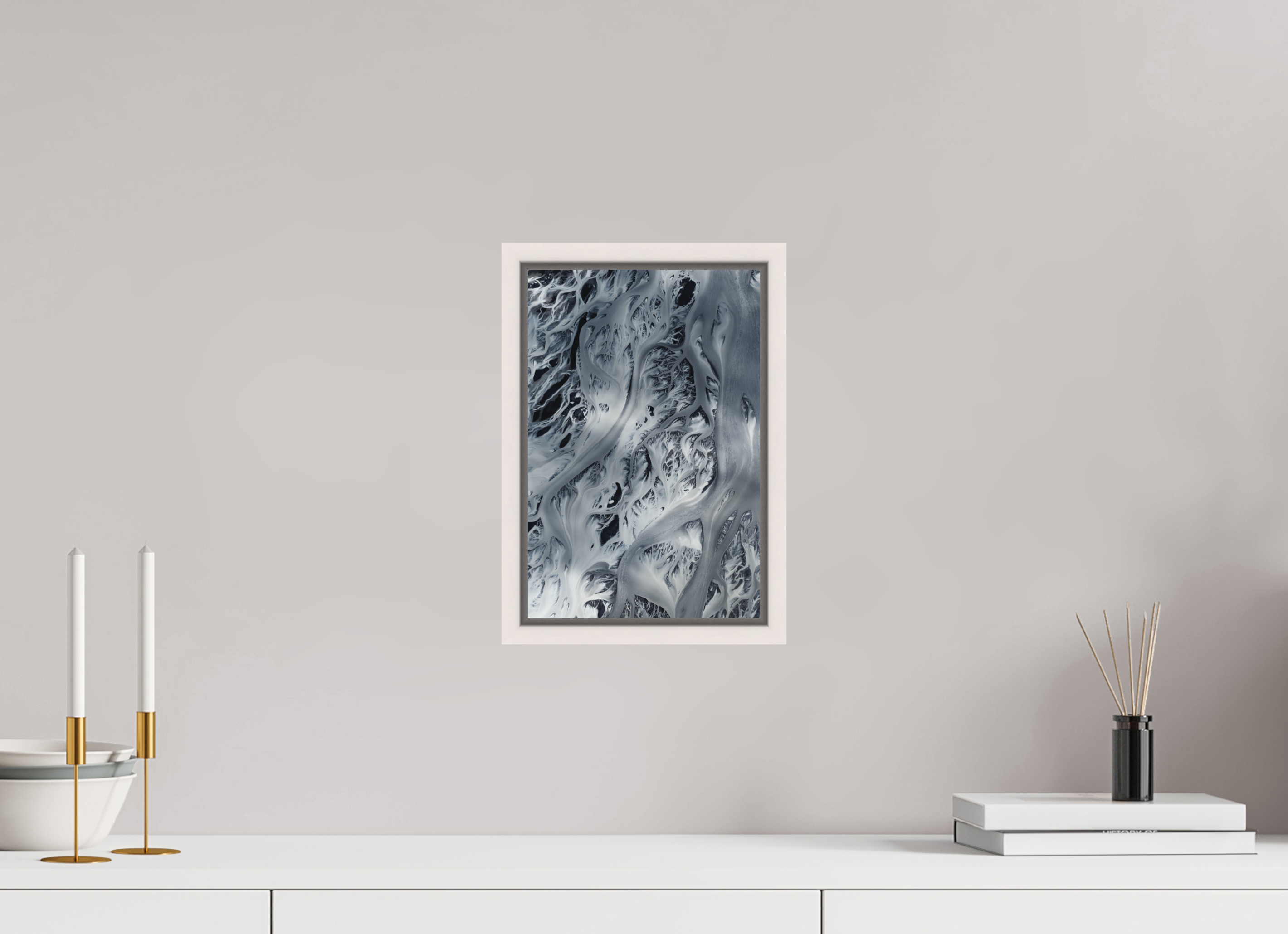 Impression Riviere glaciere islande vue aérienne drone