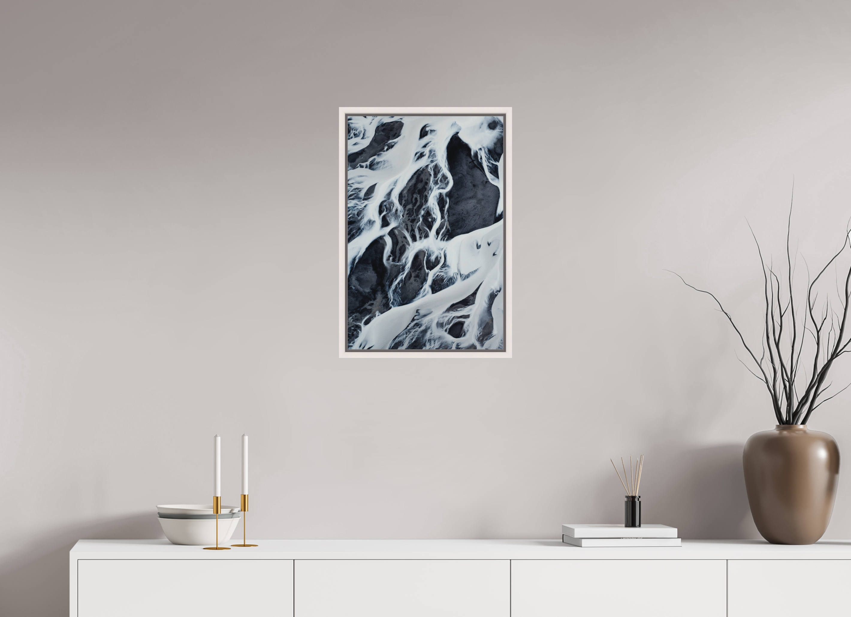 40 x 60 cm, Cadre érable blanc 15mm Multitudes