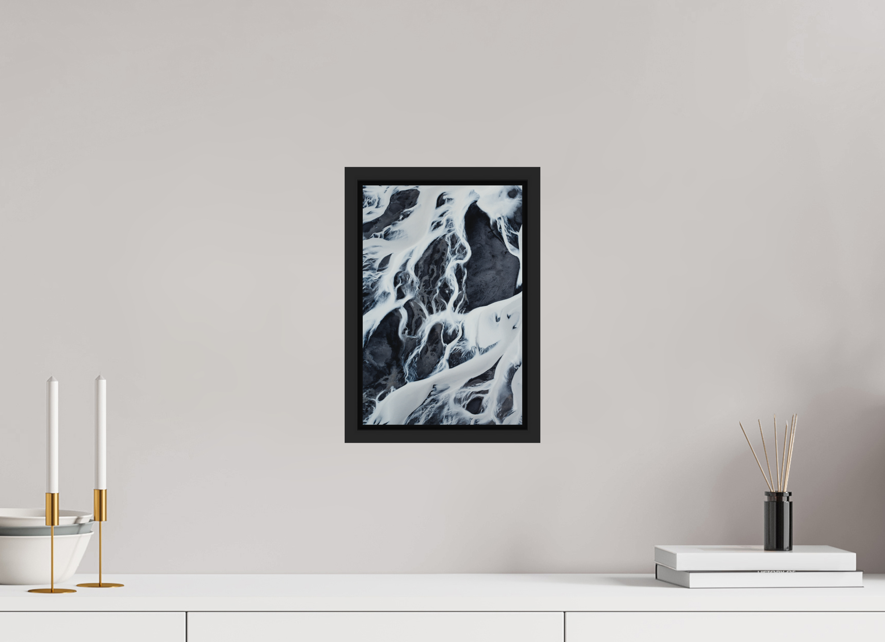 20 x 30 cm, Cadre en bois noir mat 15mm Multitudes