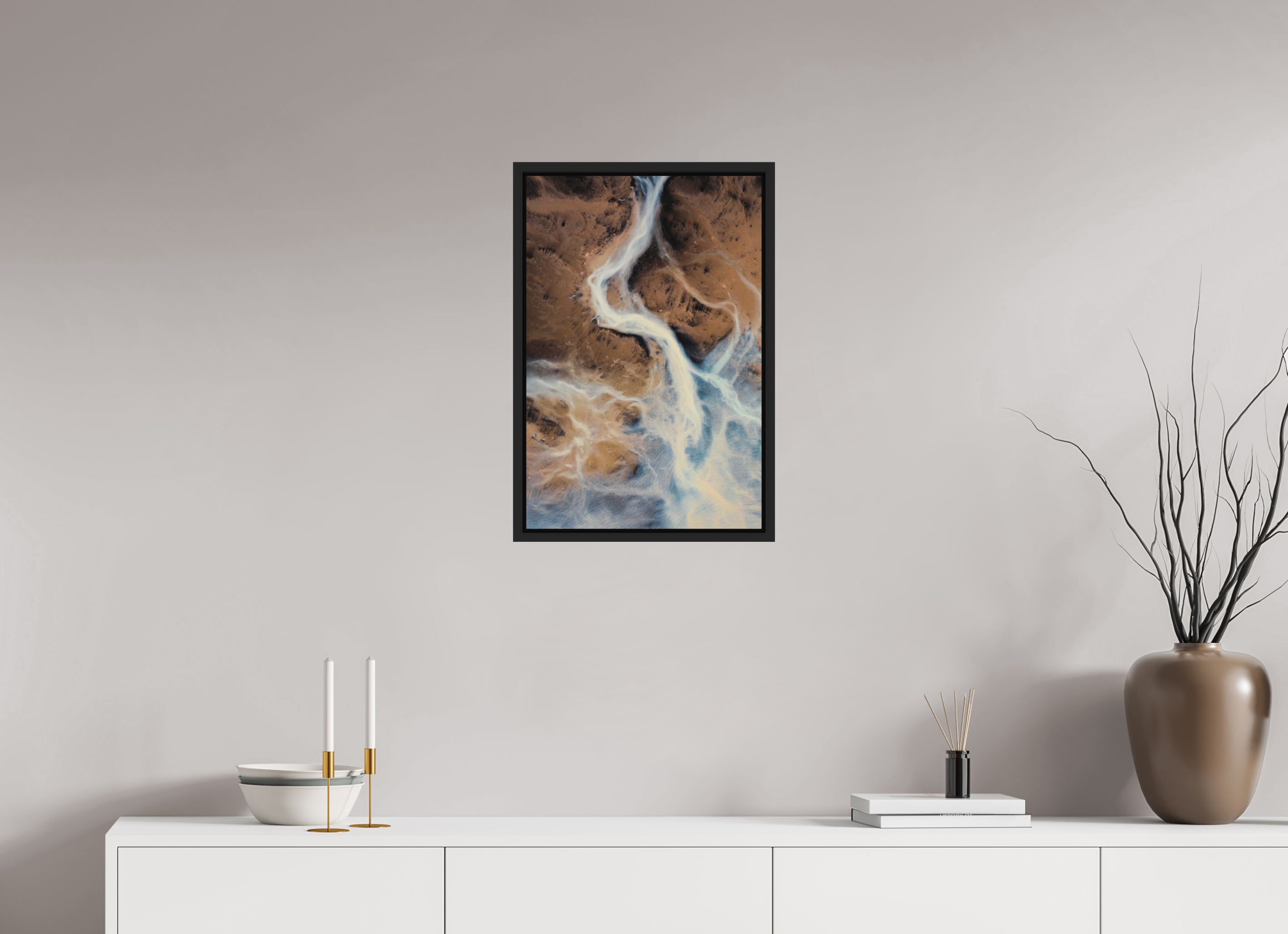 40 x 60 cm, Cadre en bois noir mat 15mm Voyager