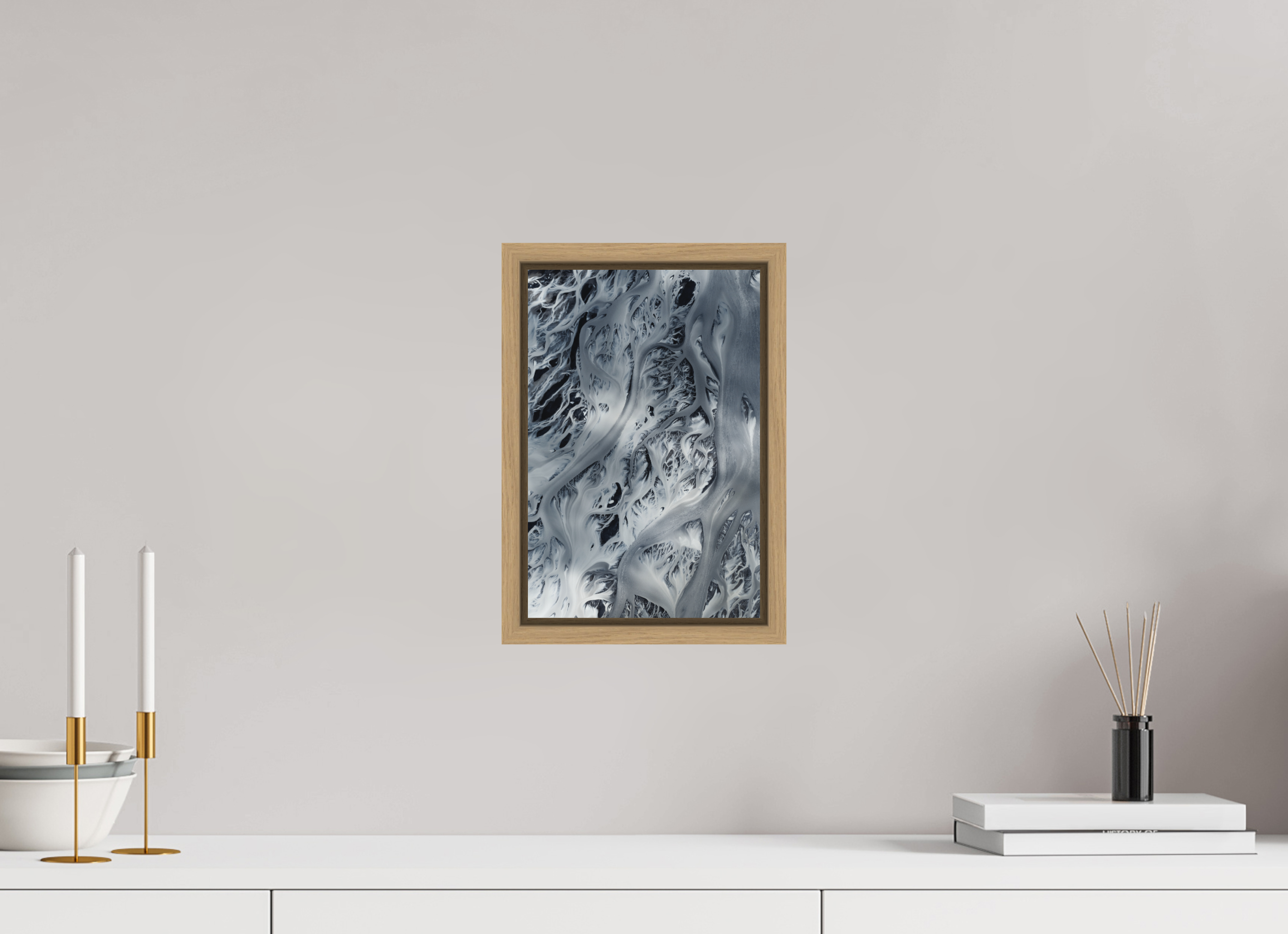 Impression Riviere glaciere islande vue aérienne drone