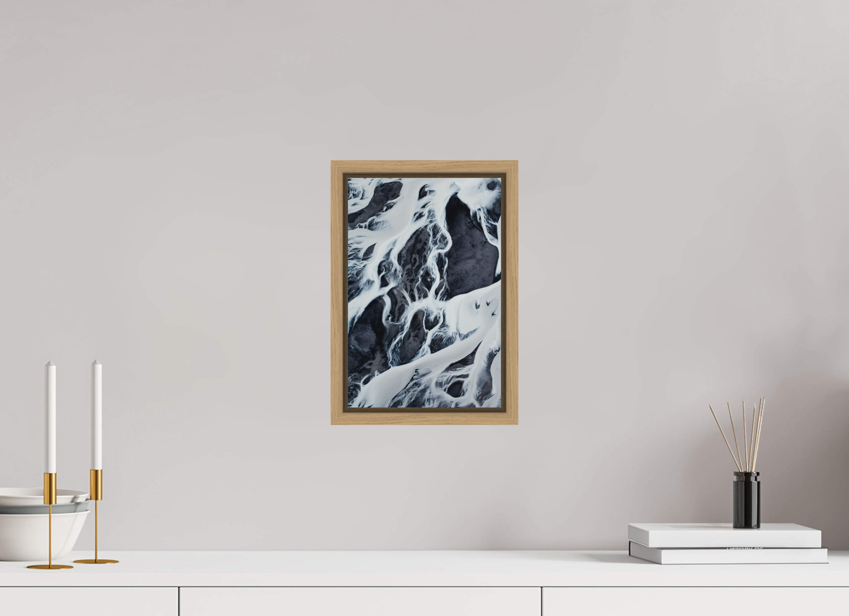 20 x 30 cm, Cadre Chêne naturel 15mm Multitudes