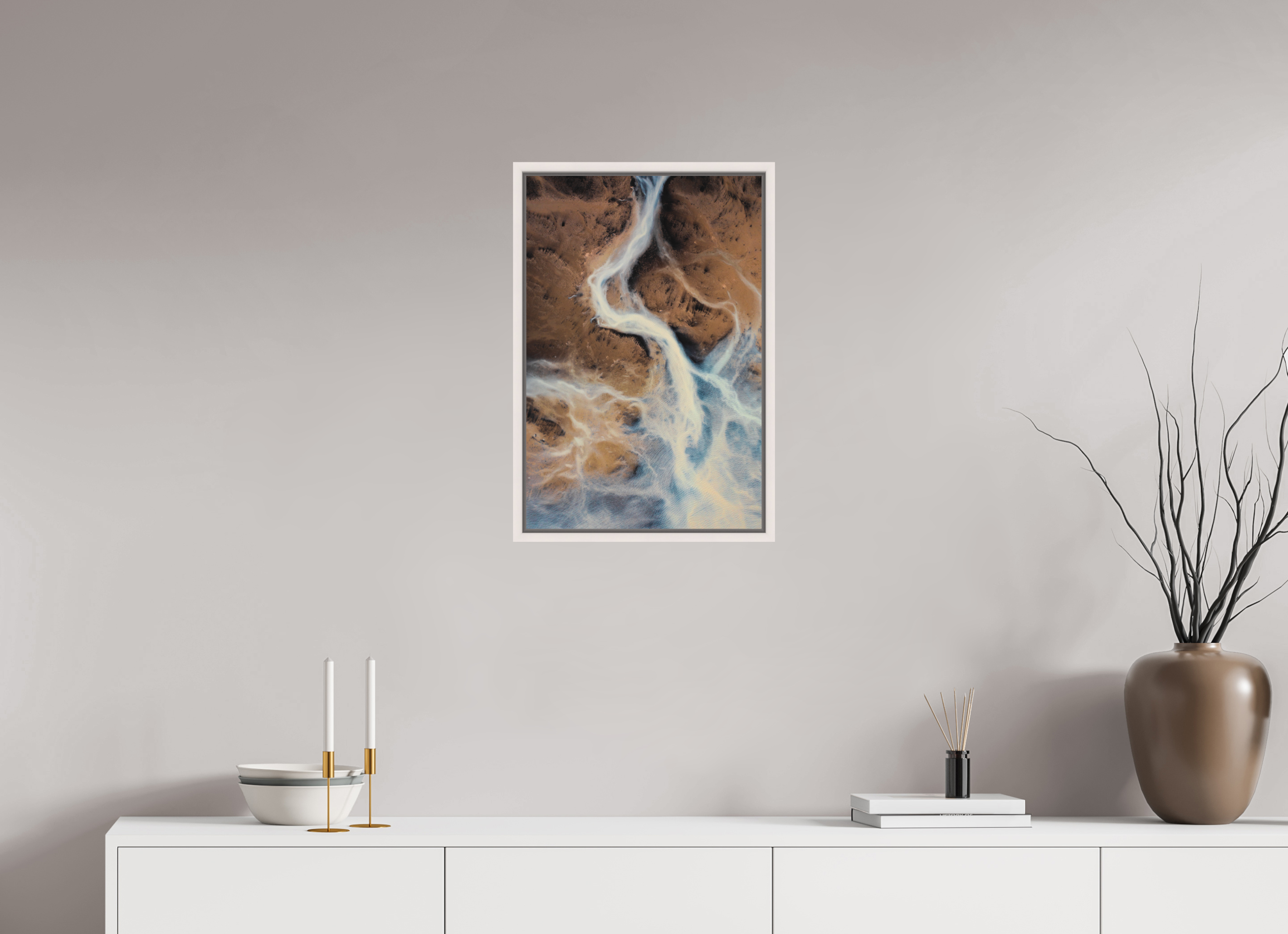 40 x 60 cm, Cadre érable blanc 15mm Voyager