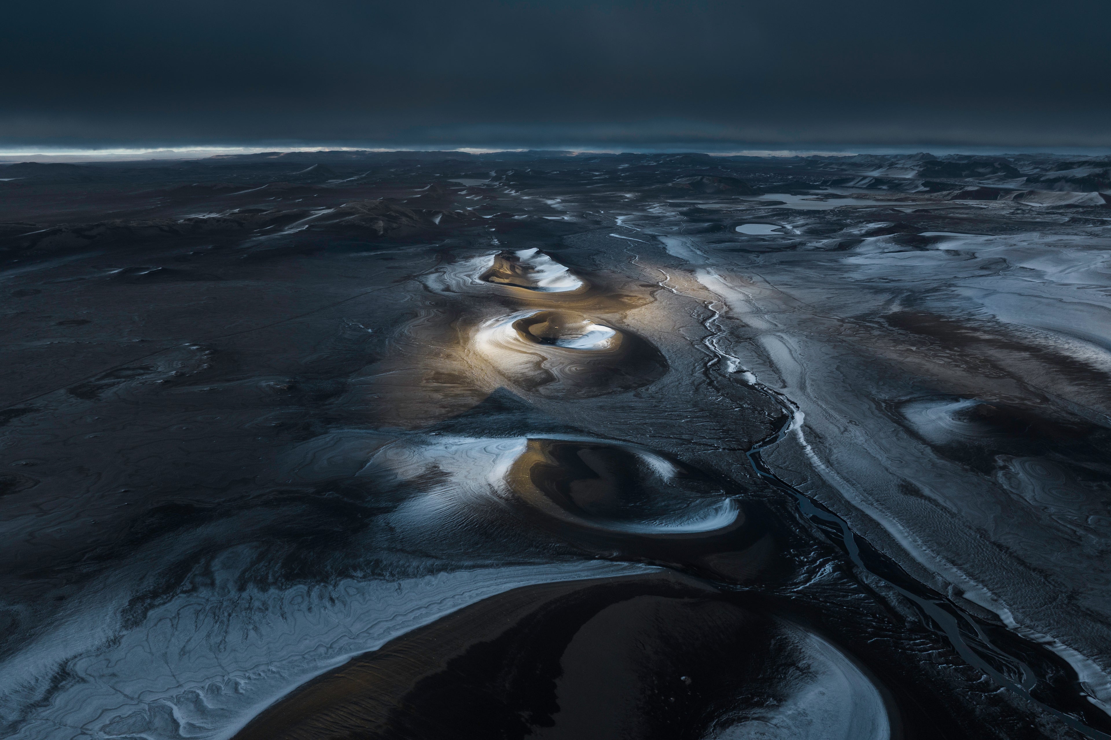 Désert de cratères en Islande