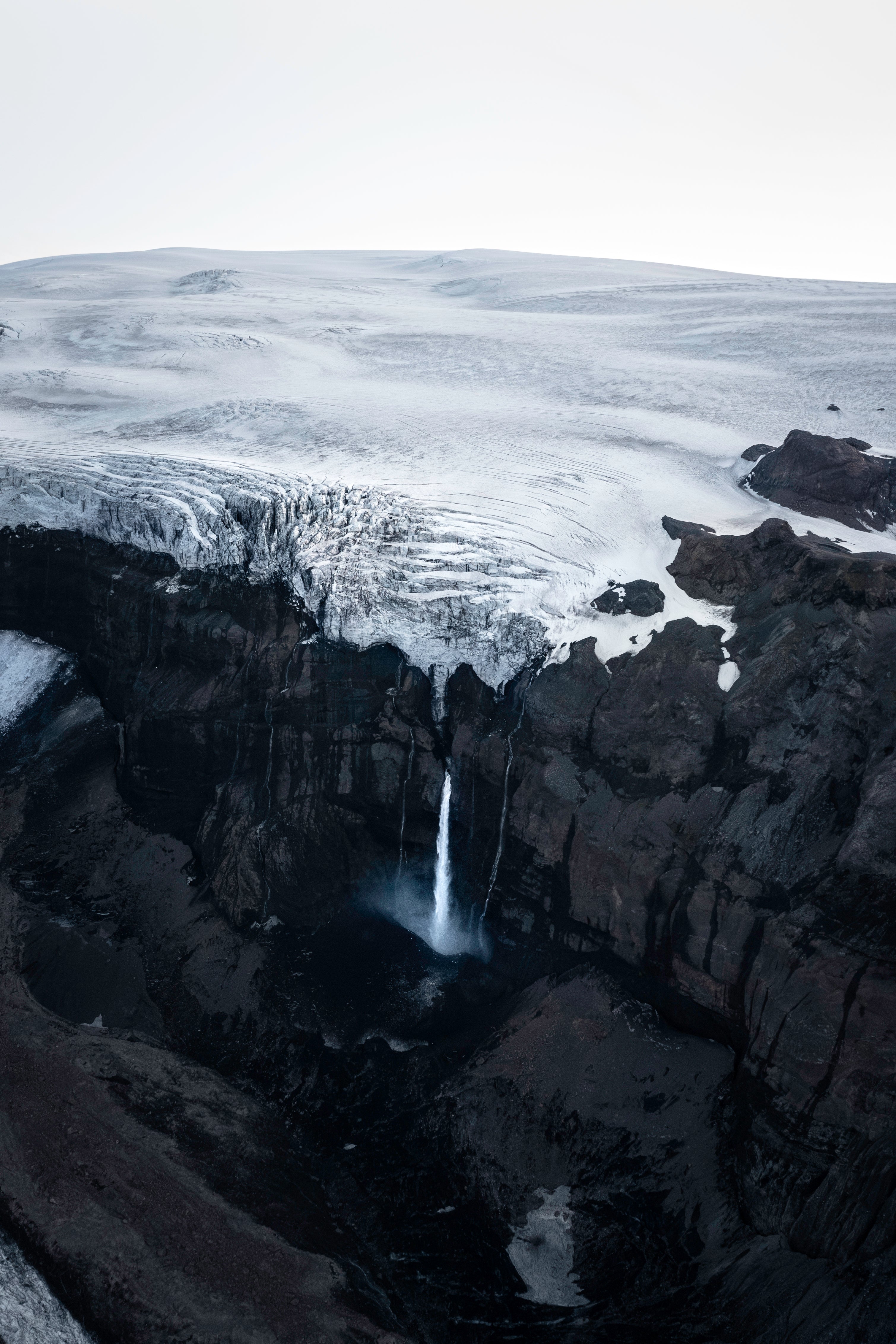 Photographie fine art cascade et glacier islande