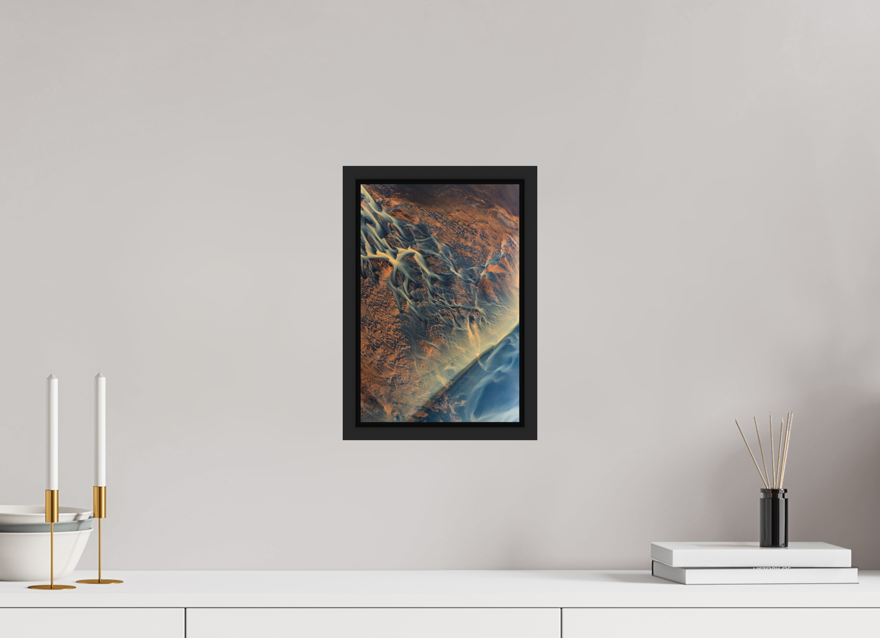 20 x 30 cm, Cadre en bois noir mat 15mm Iris