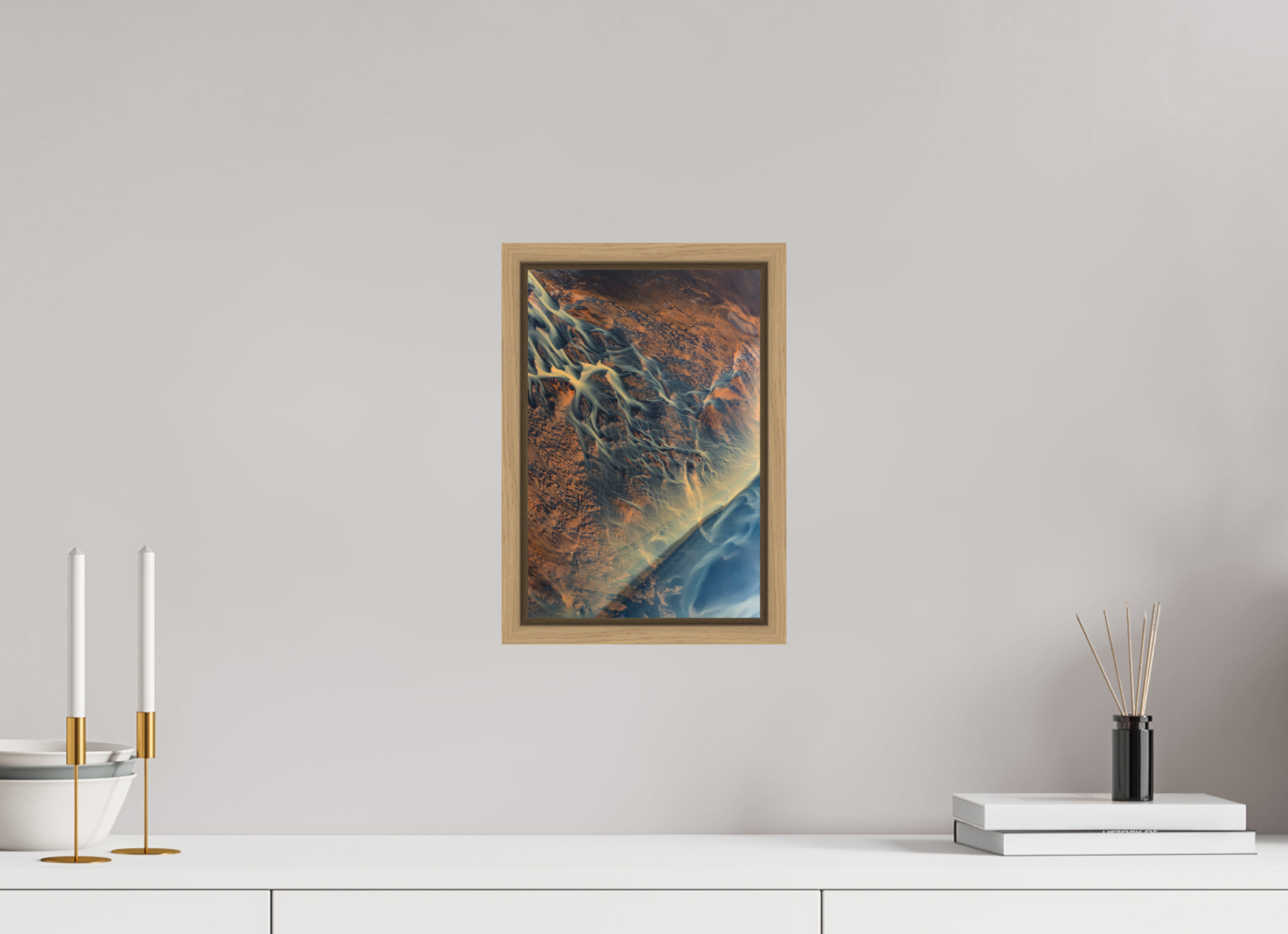 20 x 30 cm, Cadre Chêne naturel 15mm Iris